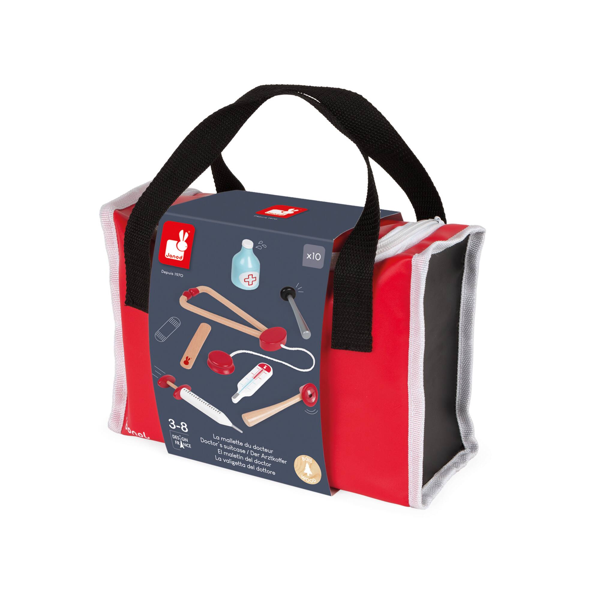 Janod® Red & Black Doctor's Suitcase Toy Set